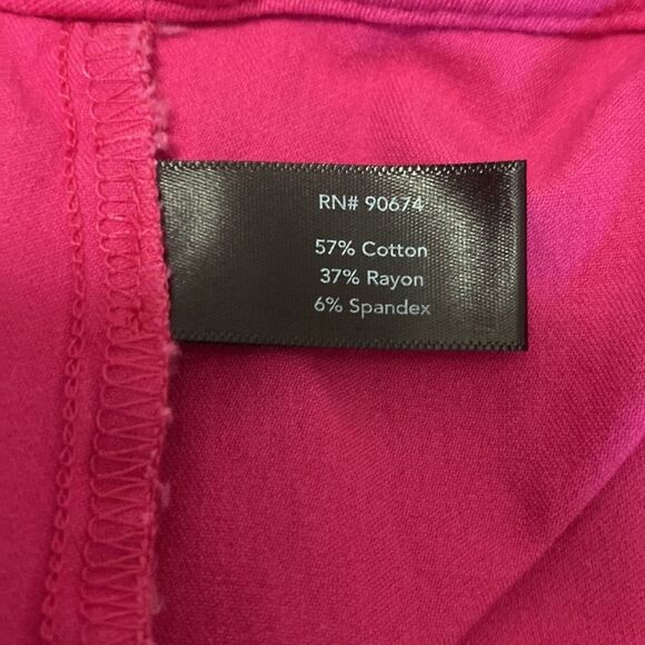 Boston Proper Fuchsia Pink Capri's Side Zip Stretch Size 6 - Picture 8 of 8